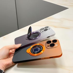 Gradient MagSafe iPhone Case: Magnetic Kickstand, Shockproof TPU + PC