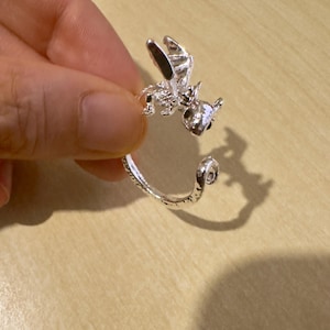 Adjustable Dragon Ring – Fantasy Silver Wrap Ring | Gothic Dragon Jewelry | Mythical Creature Gift for Him or Her