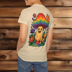 Psychedelic Mushroom T-Shirt, Trippy Tee, Unisex Tee, Hippie Shirt, Festival Clothing, Retro Vibes