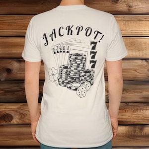 Camiseta unisex con temática de juegos de azar, regalo para amantes del casino, ropa para juegos de cartas, amuleto de la suerte