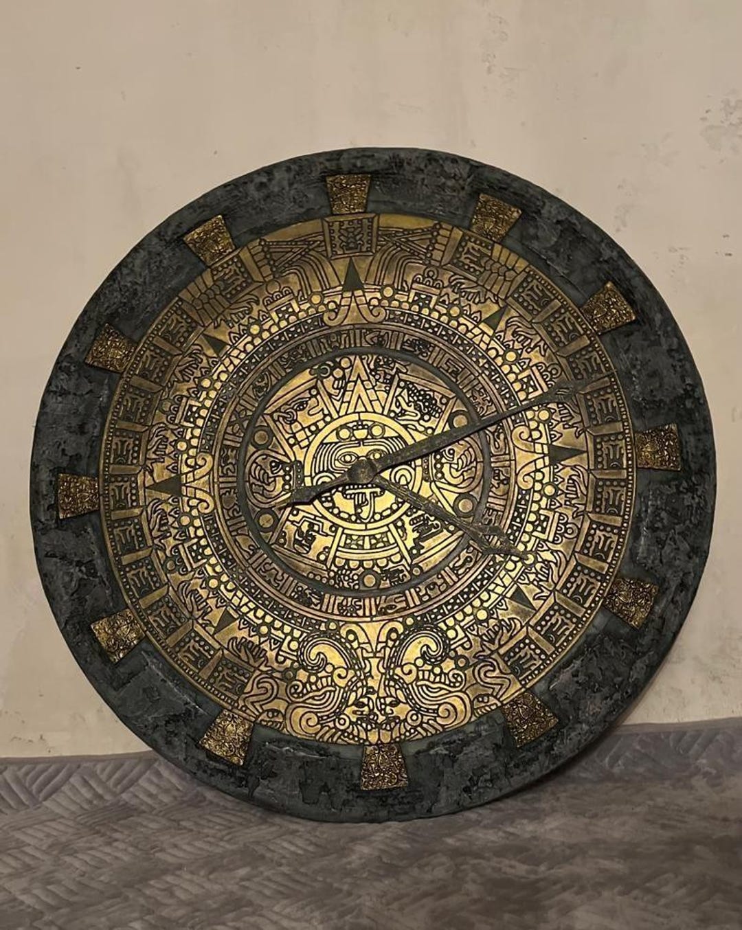 Large Aztec Calendar Wall Clock – Handcrafted Decorative Timepiece - Etsy