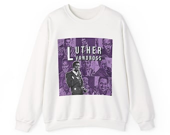 Sudadera de Luther Vandross, regalo para amantes de la música, jersey unisex, cuello redondo acogedor, ropa para músicos, top estilo vintage