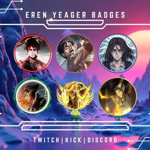 Twitch Anime Character Badges | Immediate Upload | Stream Badges | Discord | Fictional Badges | Pay-To-Use Badges.