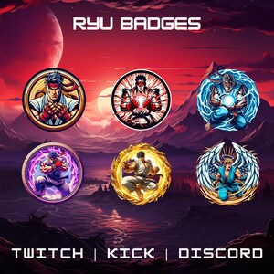 Anime Character Sub Badges For Twitch, Youtube, And Discord | Bit Badges | Streaming Badges | Discord Roles | Sub Badges | Easy  To Upload.