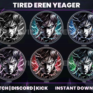 Twitch Sub Badges | Anime Character Badges | Instant Download | Ready-Made Graphics | Fictional Badges | Streamer Badges.