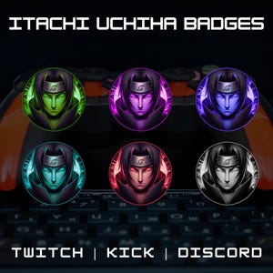 Anime Character Badges | Twitch Sub Badges | Stream Sub & Bit Badges | Fictional Badges | Twitch Graphics | Kick Sub Badges.