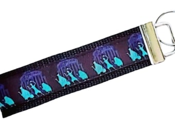 Haunted Mansion Hitchhiking Ghosts, Key Fob, Wristlet, Disney Keychain