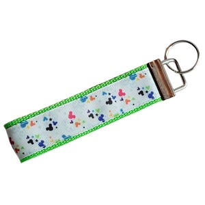 Mickey Mouse Heads, Paint Splatter Key Fob - FE Gift, Wristlet, Mickey Key Fob, Fish Extender, Hidden Mickey