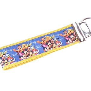 Disney Friends Key Fob - FE Gift, Wristlet, Key Fob, Fish Extender, Mickey, Donald Duck, Minnie, Pooh, Tigger, Pluto, Goofy, Daisy