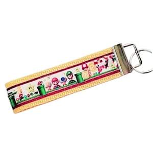 Mario Bros Key Fob, Super Mario, Luigi, Nintendo, Wristlet, Key Chain