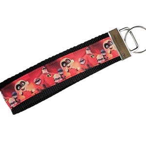 Incredibles Key Fob - Disney, Jack Jack, Dash, Violet, Bob, FE Gift, Wristlet, Fish Extender