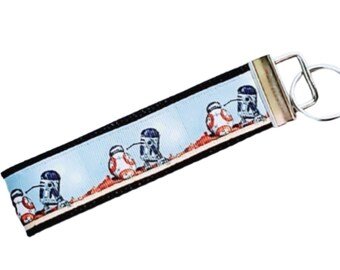 R2D2 and BB8 Key Fob - Disney, Star Wars, Droid, FE Gift, Wristlet, Fish Extender