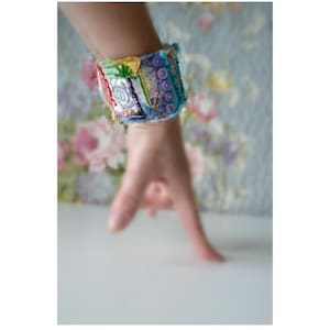 Handmade felted wool bracelet