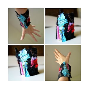 Handmade felted wool bracelet