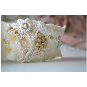 Handmade felted wool bracelet