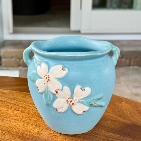 1930's Weller Dogwood Blossom Vase - Etsy