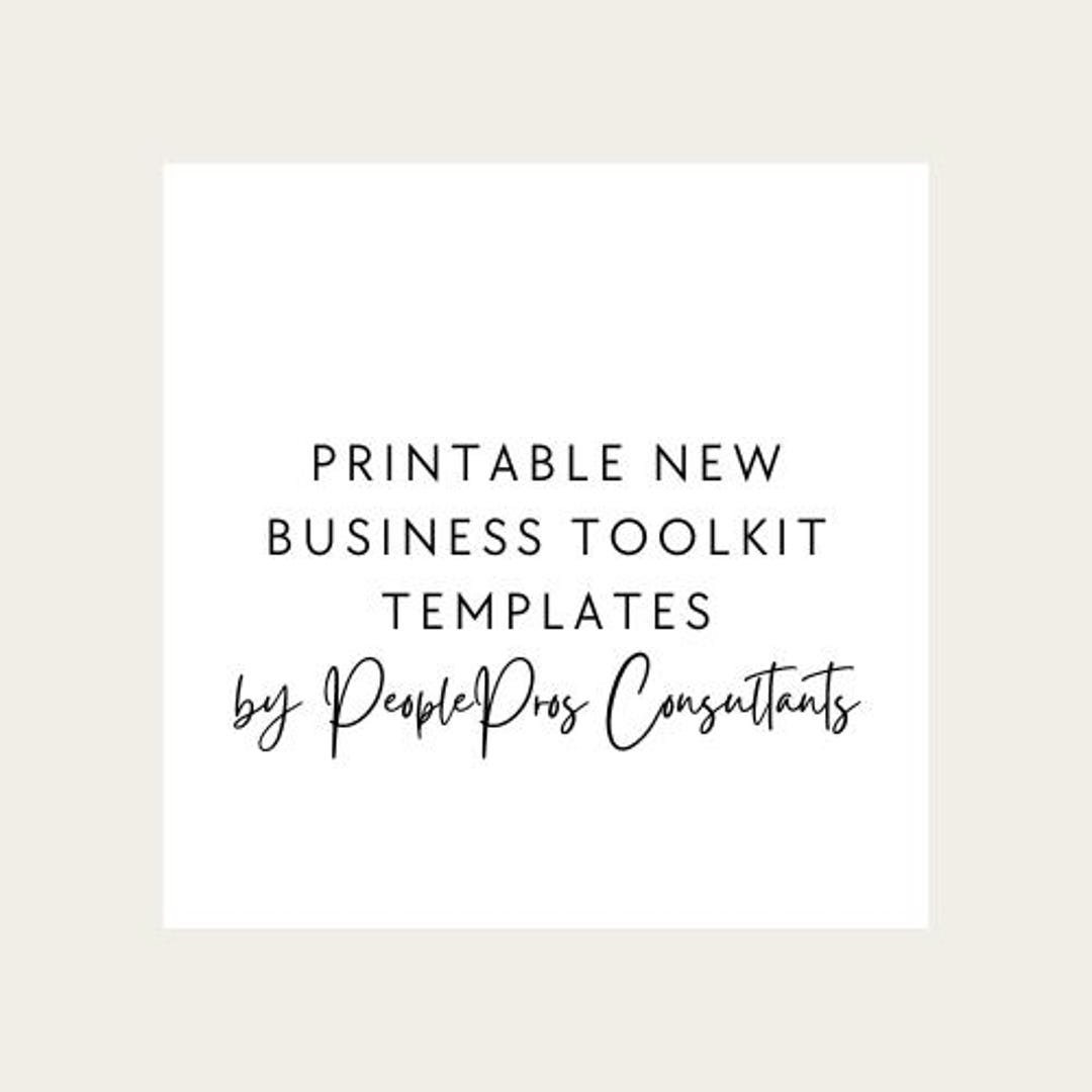 Printable New Business Toolkit Templates - Etsy