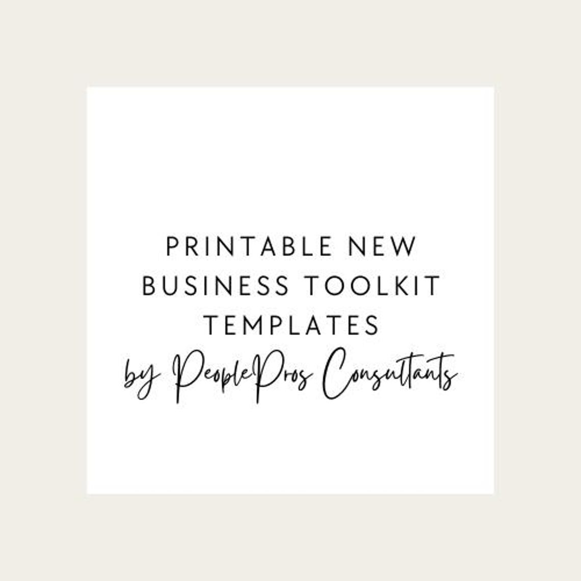 Printable New Business Toolkit Templates - Etsy
