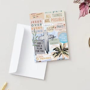 Tarjeta de felicitación cristiana con cita inspiradora del Salmo 46:5, impresión digital, tarjeta de amistad y aliento de fe con el perdón de Dios.