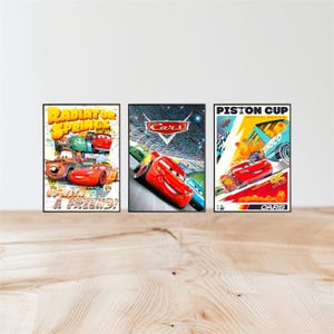 Cars Movie Poster Sofortdownload - hochauflösende digitale Datei zum Drucken - Lightning McQueen, Piston Cup Design - Print bei FedEx,