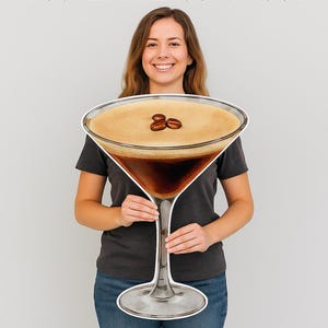 Espresso Martini Party Decor Cutout, High-Quality PNG File for DIY Photo Prop, Coffee Theme Poster Print, Espresso Glass Backdrop Decoration