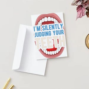 Ideia divertida para presente de formatura em higiene dental - Cartão de felicitações em branco | Download digital, impressão em casa, download instantâneo, consultório odontológico