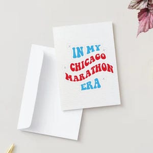 Comemore sua Maratona de Chicago com um Cartão Digital de Dia da Corrida para Corredores - Download Instantâneo - Presente Perfeito para um Corredor - Uso Pessoal
