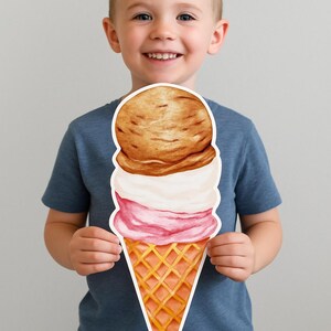 Fun Ice Cream Party Decorations - Printable Backdrop for Big Photo Prop - Instant Download for a Sweet Celebration!