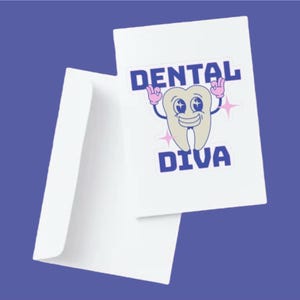 Cartão de formatura digital divertido em higiene dental - download instantâneo, impressão em casa, presente para higienista dental, agradecimento, interior em branco
