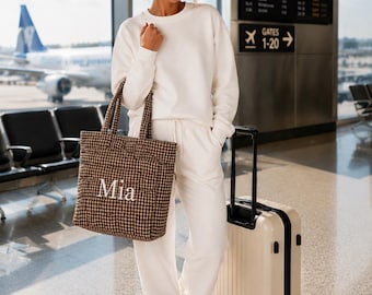 Bolsa de praia acolchoada bordada personalizada, bolsa de praia para madrinhas, bolsa de praia para viagens, bolsa de praia para férias de verão, bolsa de praia para noivas, bolsa para meninas.