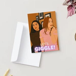 Leuke vriendenkaart Giggly Squad - Instant Download, Alleen voor persoonlijk gebruik, Digitale download, Kleurrijk ontwerp