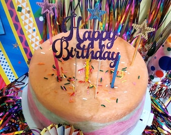 Gâteau de barbe à papa | Gâteau nuage | Gâteau d'anniversaire | Remise des diplômes | Gâteau sans gluten, sans produits laitiers, sans noix