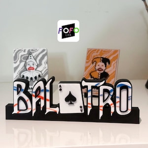 Soporte para logotipo impreso en 3D de Balatro