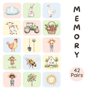 Schede di memoria per bambini stampabili attività acquerello per bambini piccoli attività Montessori