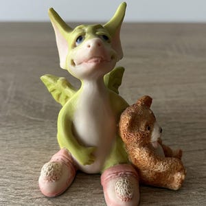 Vintage Handmade &quot;Drowsy Dragon&quot;, Made by Real  Musgrave, one of the original 25 dragons,  Whimsical World of Pocket Dragons 1989