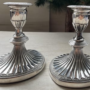 Beautiful Pair of Vintage Silver plated Candle Holders in Excellent Condition. Timeless Home Decor,Perfect for Candlelit Dinners lovely gift