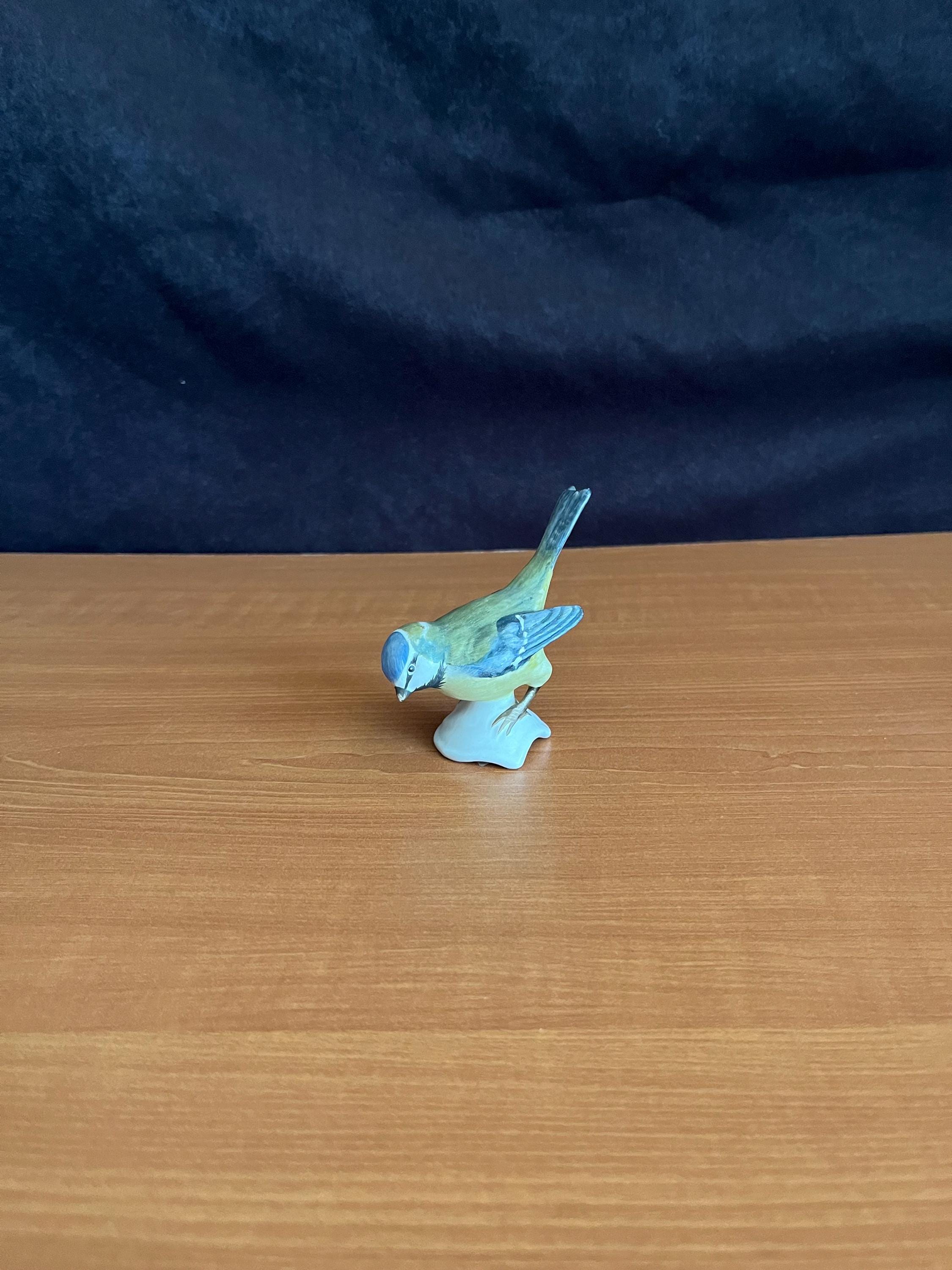 Vintage Goebel Blue Titmouse Figurine: Rare German Porcelain Bird