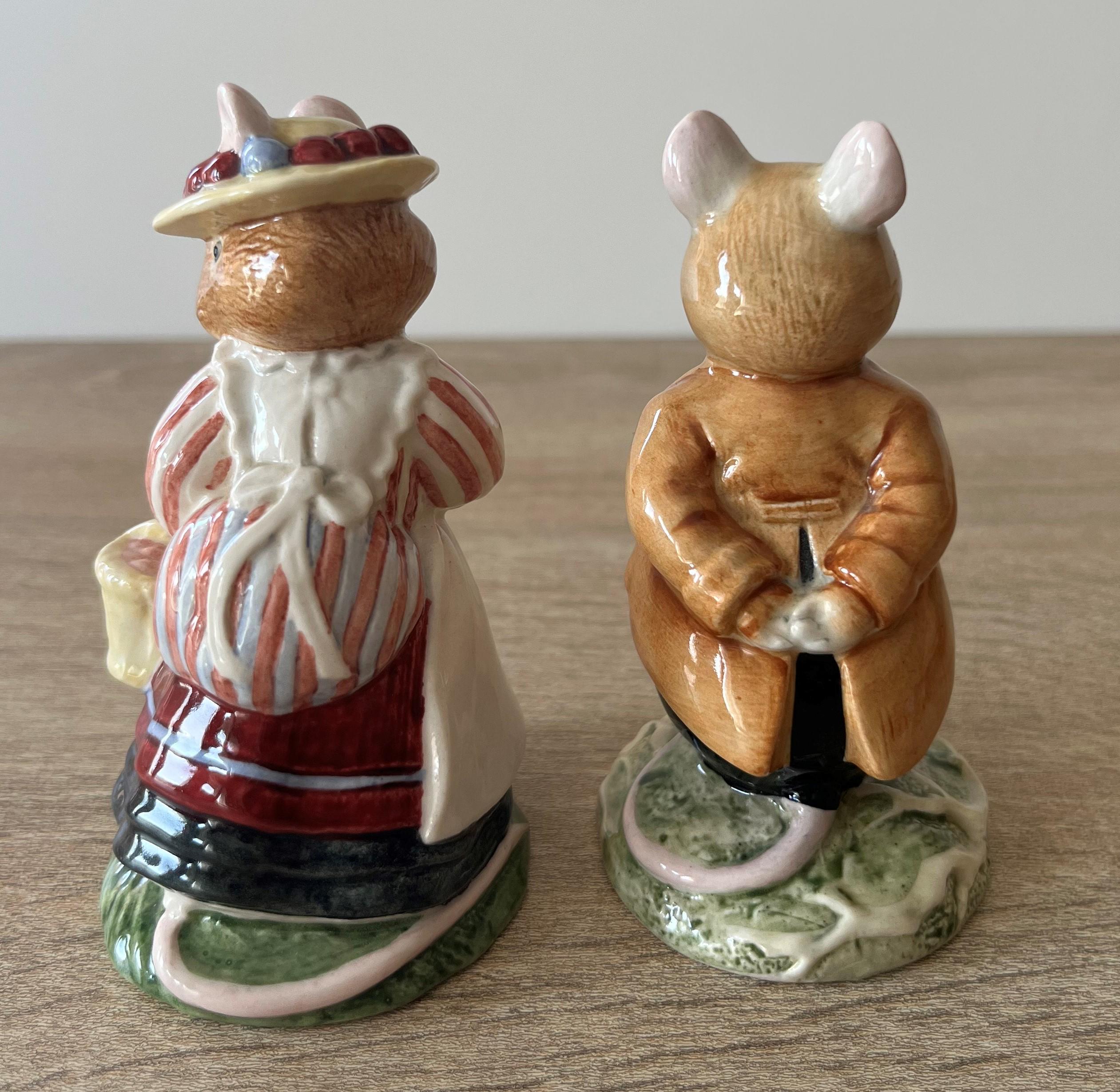 Royal Doulton Brambly Hedge Figurines: Lord & Lady Woodmouse, 1982