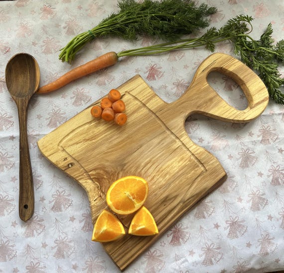 15" Wood Cutting Chopping Charcuterie Board Paddle