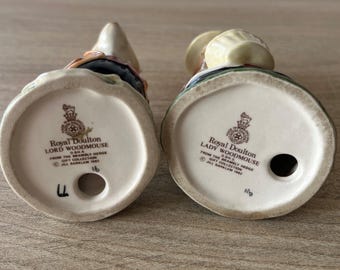 Royal Doulton Brambly Hedge Figurines: Lord & Lady Woodmouse, 1982