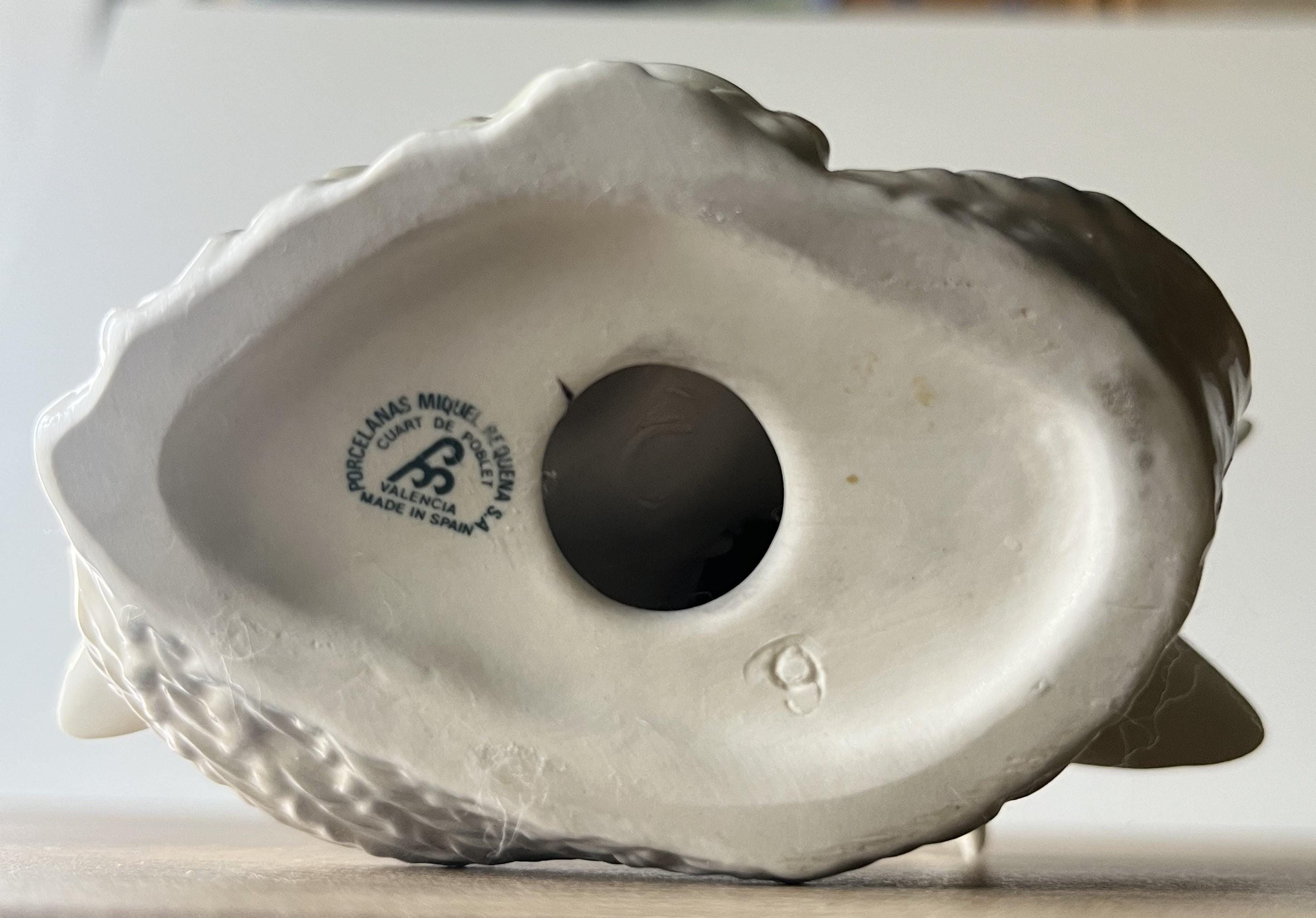 ヴィンテージ磁器製鳩の置物：ミケル・レケナ作 スペイン製陶器の鳥