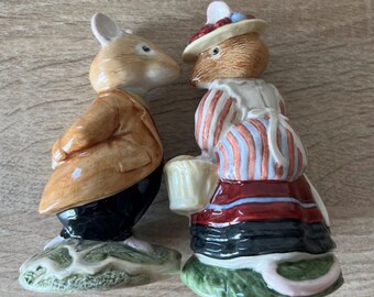 Royal Doulton Brambly Hedge Figurines: Lord & Lady Woodmouse, 1982