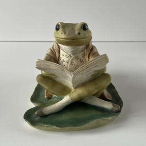 ヴィンテージ ビアトリクス・ポター ミスター・ジェレミー・フィッシャー カエル型貯金箱：陶器製ベビー用品