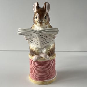 Alcancía vintage de Beatrix Potter, Sastre de Gloucester: Figura coleccionable de 1998