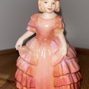 Royal Doulton &quot;Rose&quot; HN 1368 Girl Figurine, Vintage collectible statue, Made in England hand painted lady ornament, Gift for collector