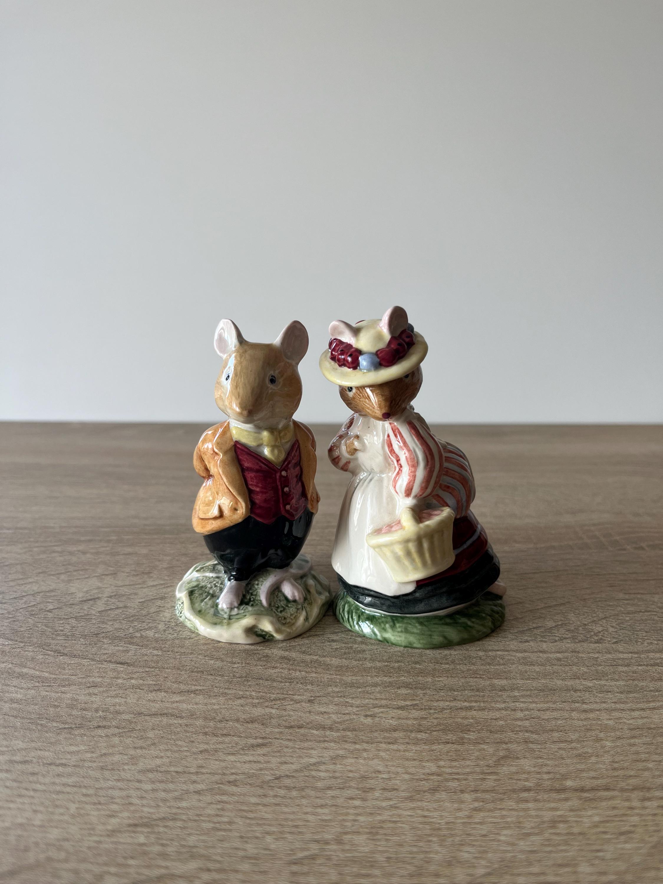 Royal Doulton Brambly Hedge Figurines: Lord & Lady Woodmouse, 1982