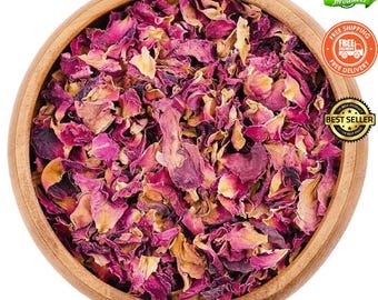 Organic Red Rose Petals, Rosa Centifolia, Herbs for Rituals