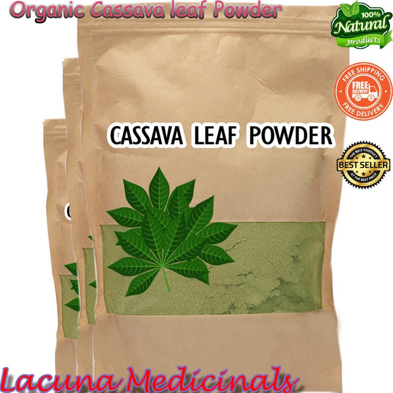 Organic Cassava Leaf Powder, Freshly Made Manihot Esculenta - Etsy