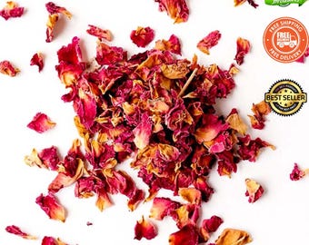Organic Dried Red Rose Petals, Rosa Centifolia, Herbal Witchcraft