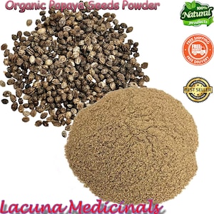 25 Grams Papaya Seeds Powder, Organic NON GMO, Freshly made to order